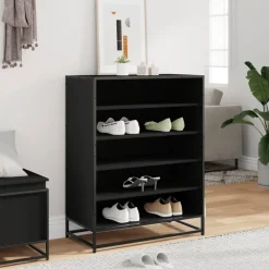 vidaXL Meuble à chaussures 75x38x97,5 cm bois d'ingénierie métal