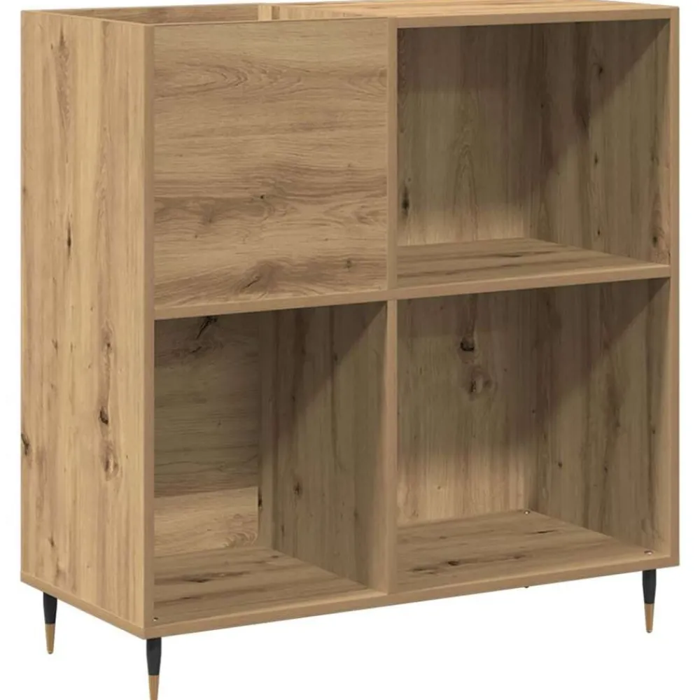 Armoires & Meubles De Rangement-vidaXL Meuble à vinyles avec étagère chêne artisanal 85 x 38 x 89 cm chêne artisanal