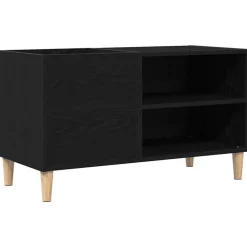 vidaXL Meuble à vinyles Chêne noir 84,5 x 38 x 48 cm Bois d'ingénierie