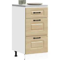 Armoires & Meubles De Rangement-vidaXL Meuble bas de cuisine « Kalmar » Bois d'ingénierie Blanc brillant