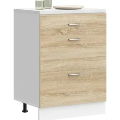 vidaXL Meuble bas de cuisine "Lyon" Chêne Sonoma Bois d'ingénierie