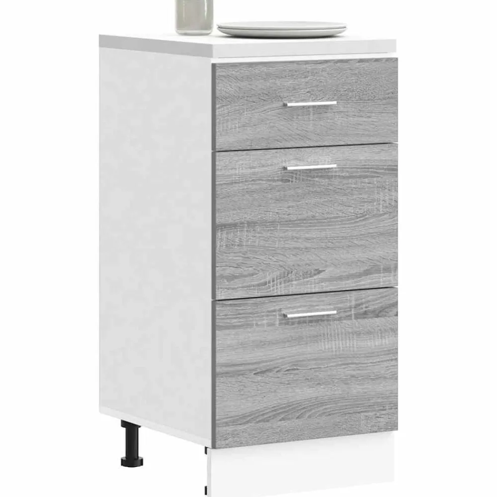 Armoires & Meubles De Rangement-vidaXL Meuble bas "Lyon" Gris Sonoma 40 x 46 x 81,5 cm Bois d'ingénierie Sonoma gris
