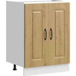 vidaXL Meuble bas pour évier Kalmar chêne artisanal bois d'ingénierie