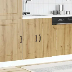vidaXL Meuble bas pour évier Kalmar chêne artisanal bois d'ingénierie
