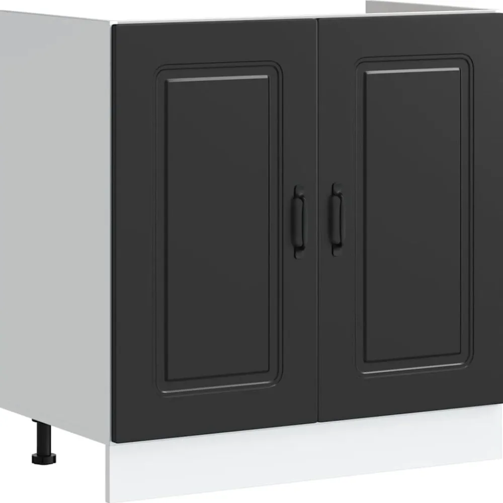 vidaXL Meuble bas pour évier Kalmar 80x46x81,5 cm bois ingénierie