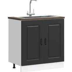 vidaXL Meuble bas pour évier Kalmar 80x46x81,5 cm bois ingénierie