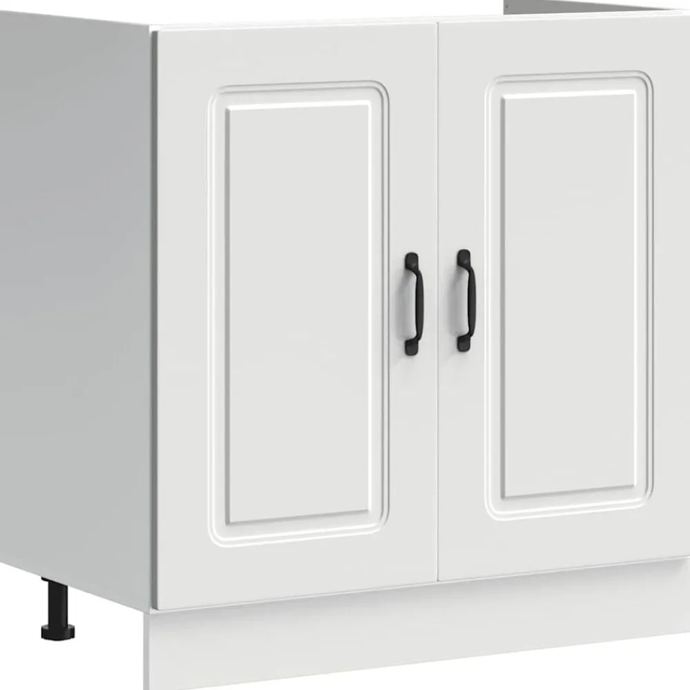 vidaXL Meuble bas pour évier Kalmar 80x46x81,5cm bois ingénierie