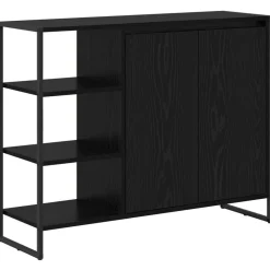 Armoires & Meubles De Rangement-vidaXL Meuble d'appoint Chêne noir 96,5 x 30 x 75 cm Bois d'ingénierie Ch&ecirc;ne noir
