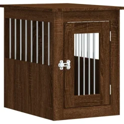 Articles Pour Animaux De Compagnie-vidaXL Meuble de cage pour chiens chêne marron 45x62x59 cm Chêne marron