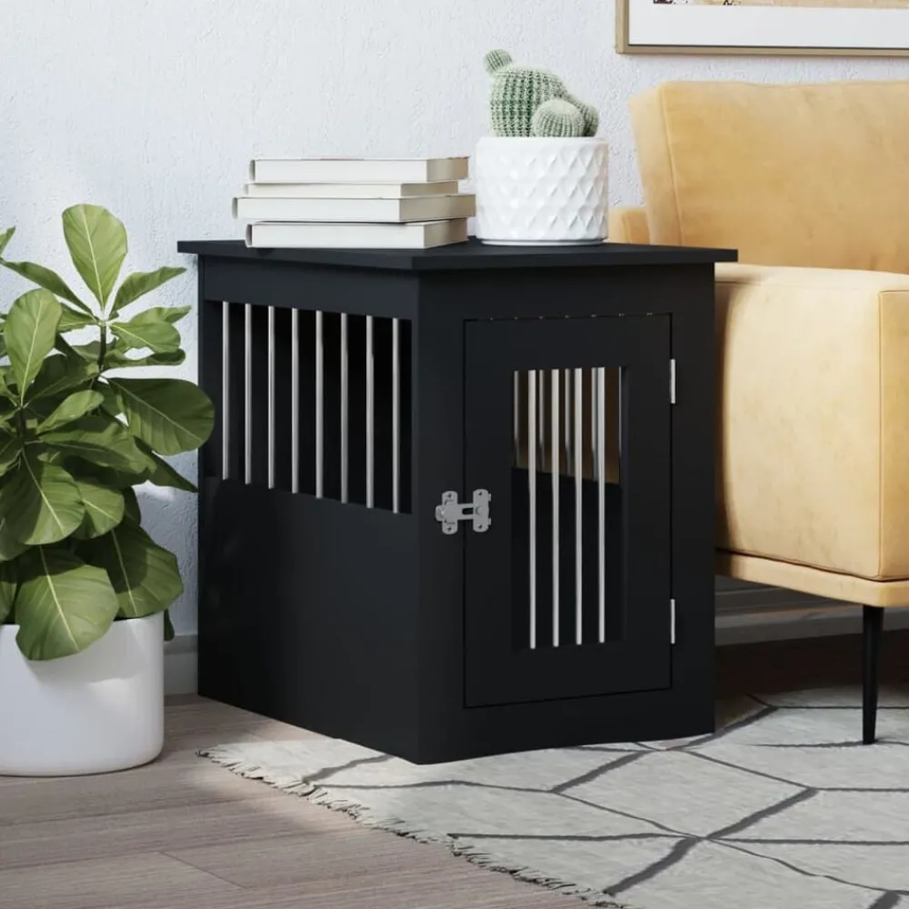 vidaXL Meuble de cage pour chiens 45x62x59 cm bois d'ingénierie
