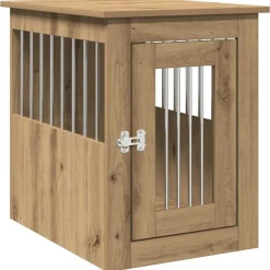 Articles Pour Animaux De Compagnie-vidaXL Meuble de cage pour chiens chêne artisanal 45x62x59 cm ch&ecirc;ne artisanal