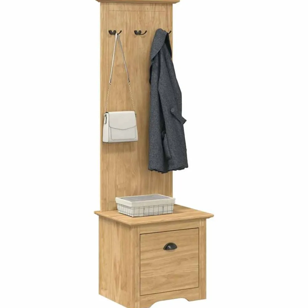 Bancs-vidaXL Meuble de couloir BODO 50 x 40 x 156,7 cm marron miel