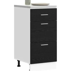 Armoires & Meubles De Rangement-vidaXL Meuble de cuisine bas avec tiroir Chêne noir 40 x 46 x 81,5 cm Chêne noir