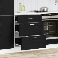 Armoires & Meubles De Rangement-vidaXL Meuble de cuisine bas avec tiroir Chêne noir 60 x 46 x 81,5 cm Ch&ecirc;ne noir