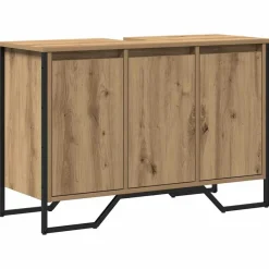 Ensembles De Meubles-vidaXL Meuble de Lavabo de Salle de Bain avec stockage Chêne artisanal ch&ecirc;ne artisanal