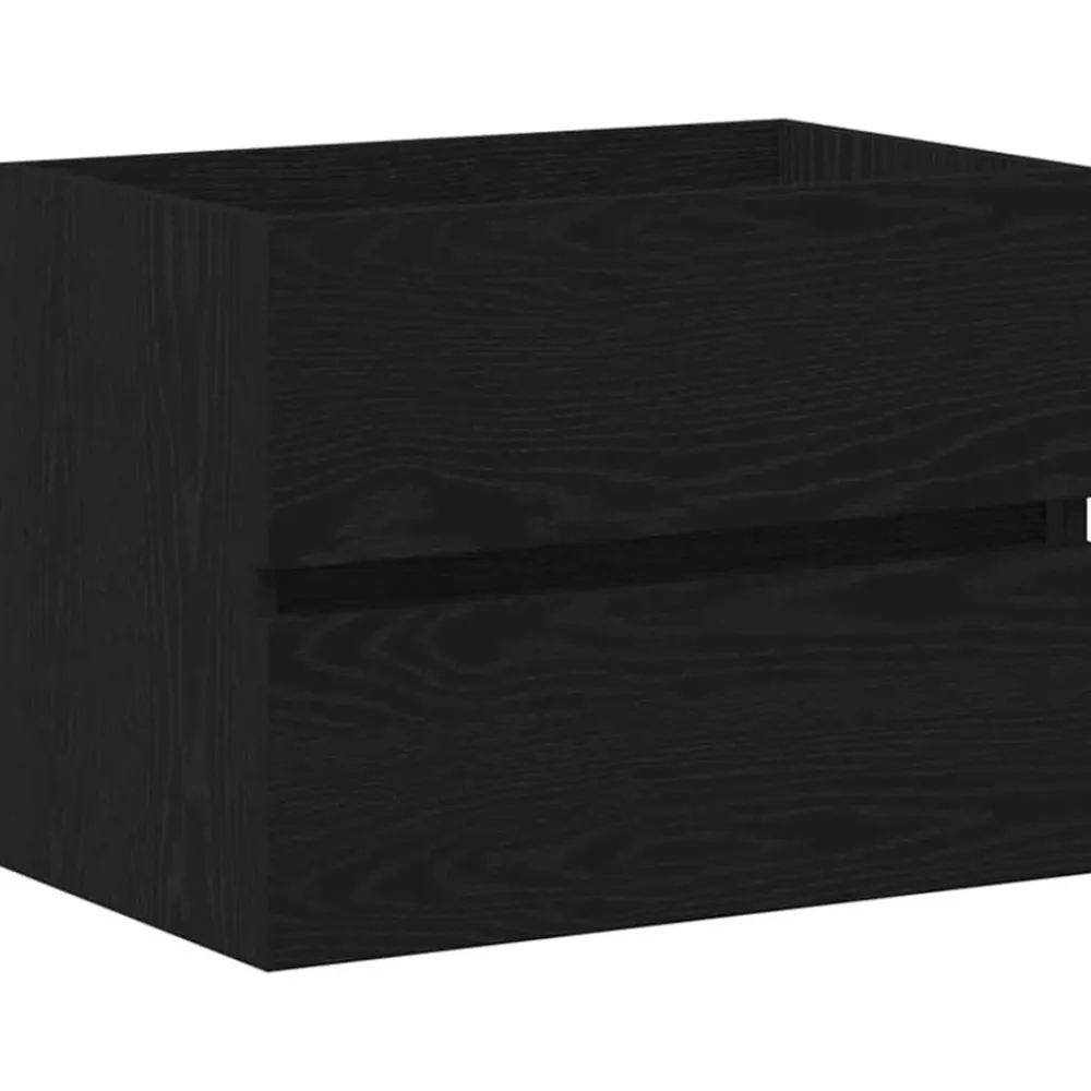 vidaXL Meuble de Lavabo de Salle de Bain Chêne noir 60 x 38,5 x 45 cm