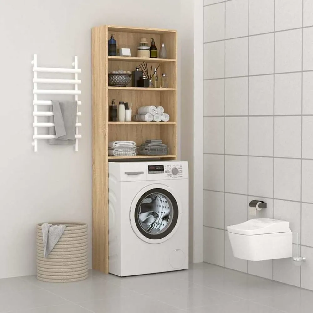 vidaXL Meuble de machine à laver Chêne sonoma 64x24x190 cm