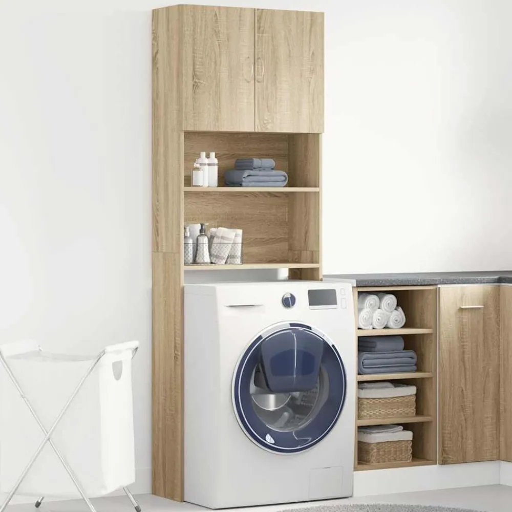 vidaXL Meuble de machine à laver chêne sonoma bois d'ingénierie