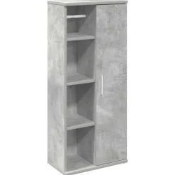 Ensembles De Meubles-vidaXL Meuble de salle de bain avec porte-rouleau Gris béton