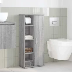vidaXL Meuble de salle de bain avec porte-rouleau