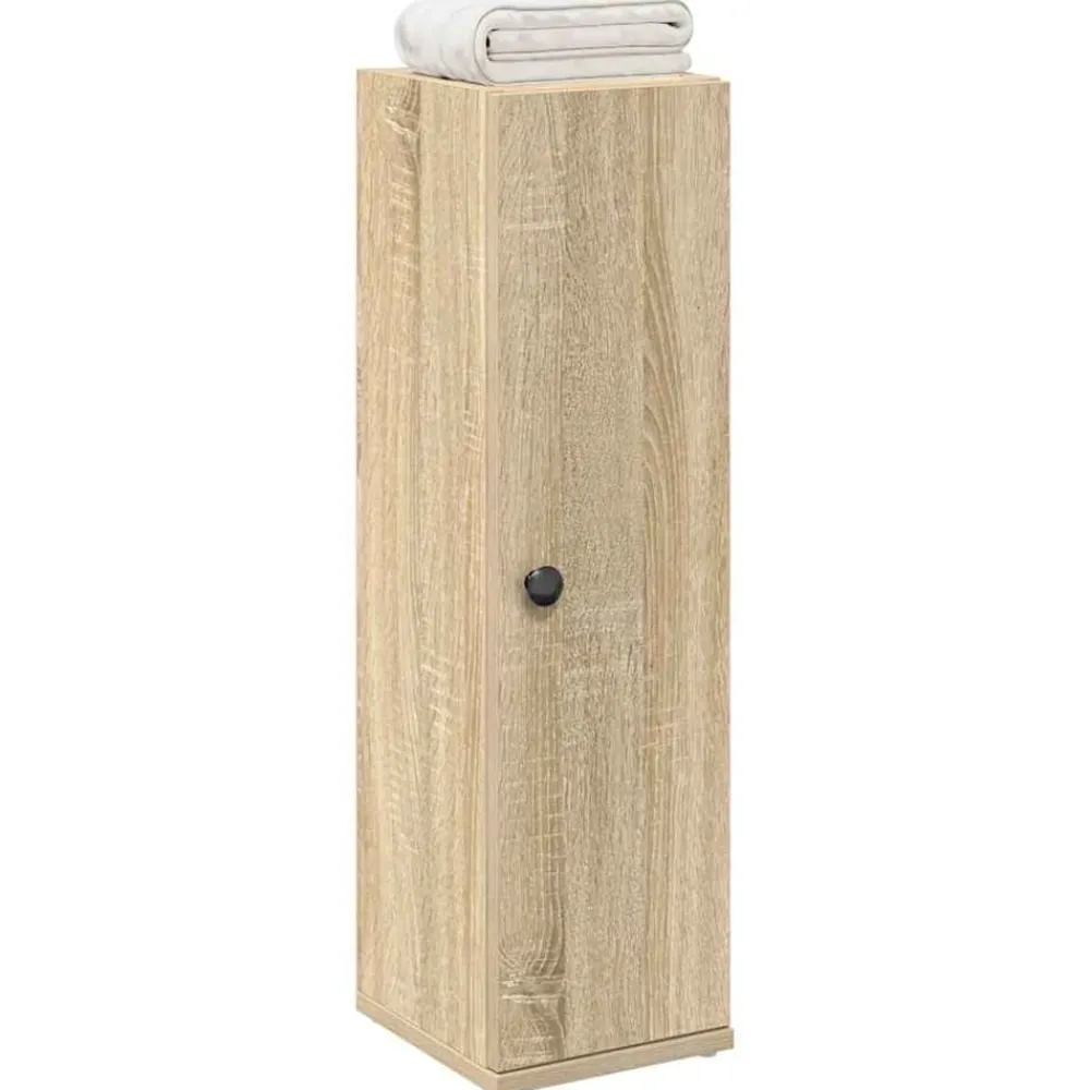 vidaXL Meuble de salle de bain avec porte-rouleau chêne sonoma