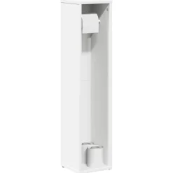 Ensembles De Meubles-vidaXL Meuble de salle de bain avec porte-rouleau 20,5x20x90 cm Blanc