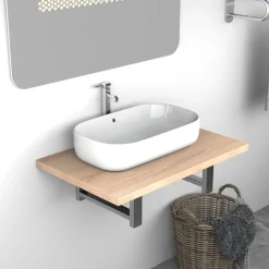 Ensembles De Meubles-vidaXL Meuble de salle de bain Chêne 60x40x16,3 cm Ch&ecirc;ne