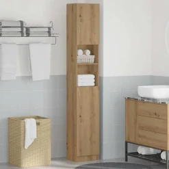 Ensembles De Meubles-vidaXL Meuble de salle de bain Chêne artisanal 32x25,5x190 cm Bois d'ingénierie artisian oak