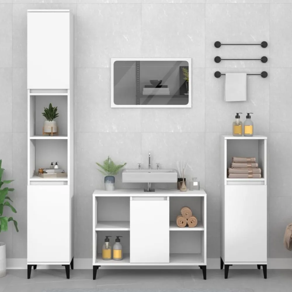 vidaXL Meuble d'évier 80x33x60 cm bois d'ingénierie