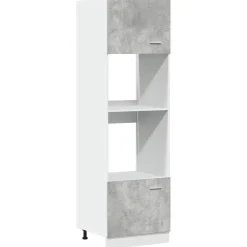 vidaXL Meuble micro-ondes "Lyon" 60 x 57 x 207 cm Bois d'ingénierie