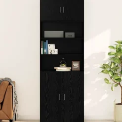 Armoires & Meubles De Rangement-vidaXL Meuble mural Chêne noir 80 x 42.5 x 40 cm Bois d'ingénierie Ch&ecirc;ne noir