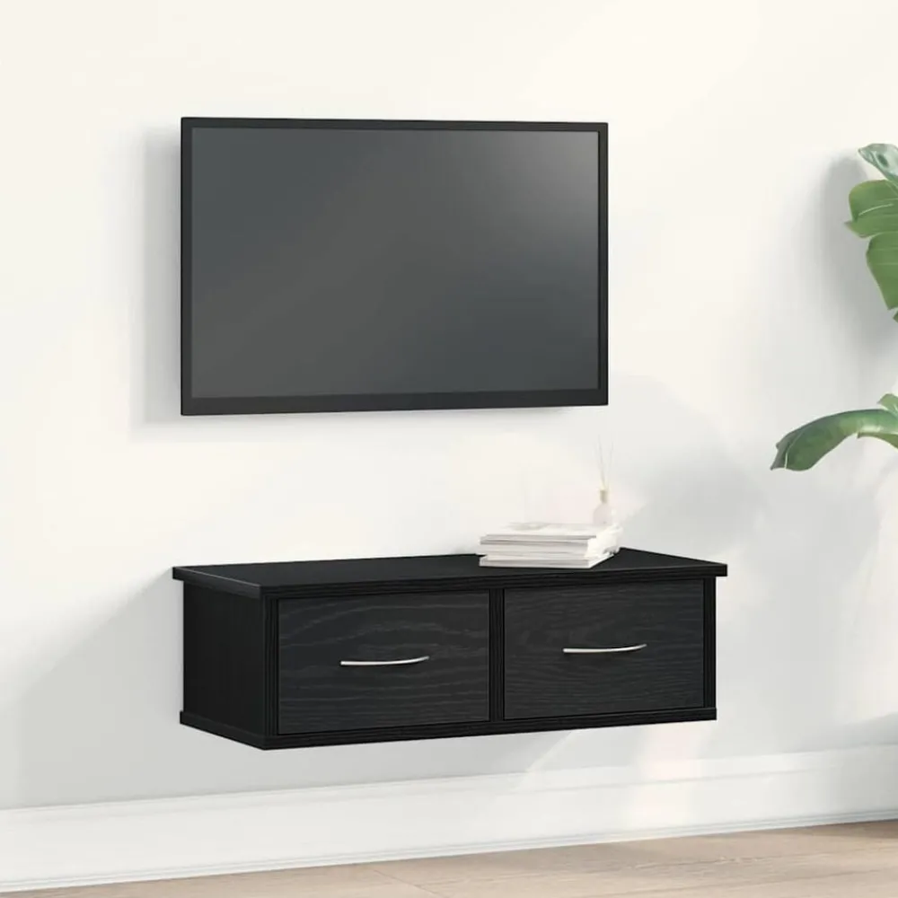 vidaXL Meuble mural Chêne noir 60 x 26 x 18,5 cm Bois d'ingénierie
