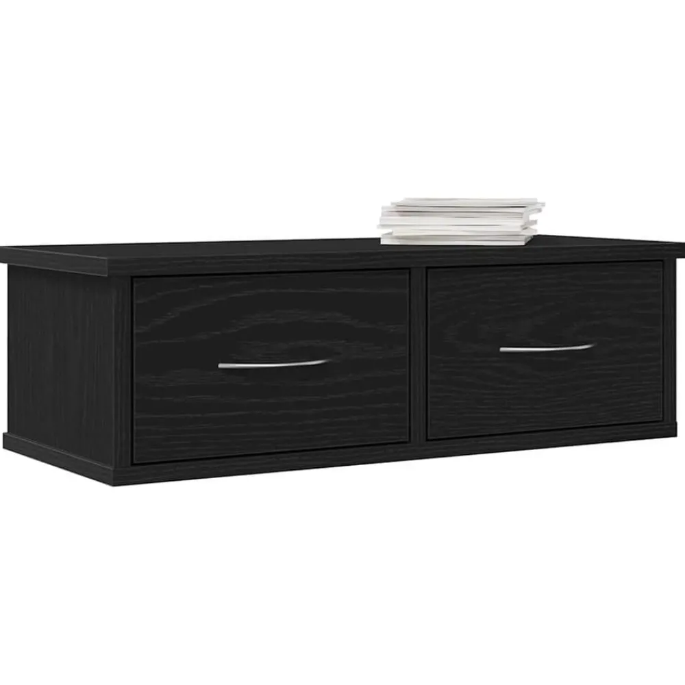 vidaXL Meuble mural Chêne noir 60 x 26 x 18,5 cm Bois d'ingénierie