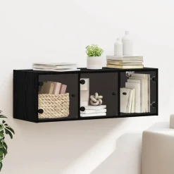 Armoires & Meubles De Rangement-vidaXL Meuble mural Chêne noir 102 x 37 x 35 cm Bois d'ingénierie Ch&ecirc;ne noir