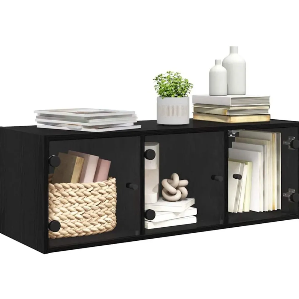 Armoires & Meubles De Rangement-vidaXL Meuble mural Chêne noir 102 x 37 x 35 cm Bois d'ingénierie Chêne noir