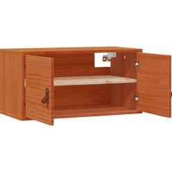 Étagères-vidaXL Meuble mural 60 x 30 x 30 cm Bois de pin massif Cire marron