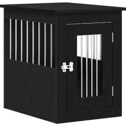 Articles Pour Animaux De Compagnie-vidaXL Meuble pour cage à chien en chêne noir 45 x 62 x 59 cm Bois d'ingénierie Ch&ecirc;ne noir