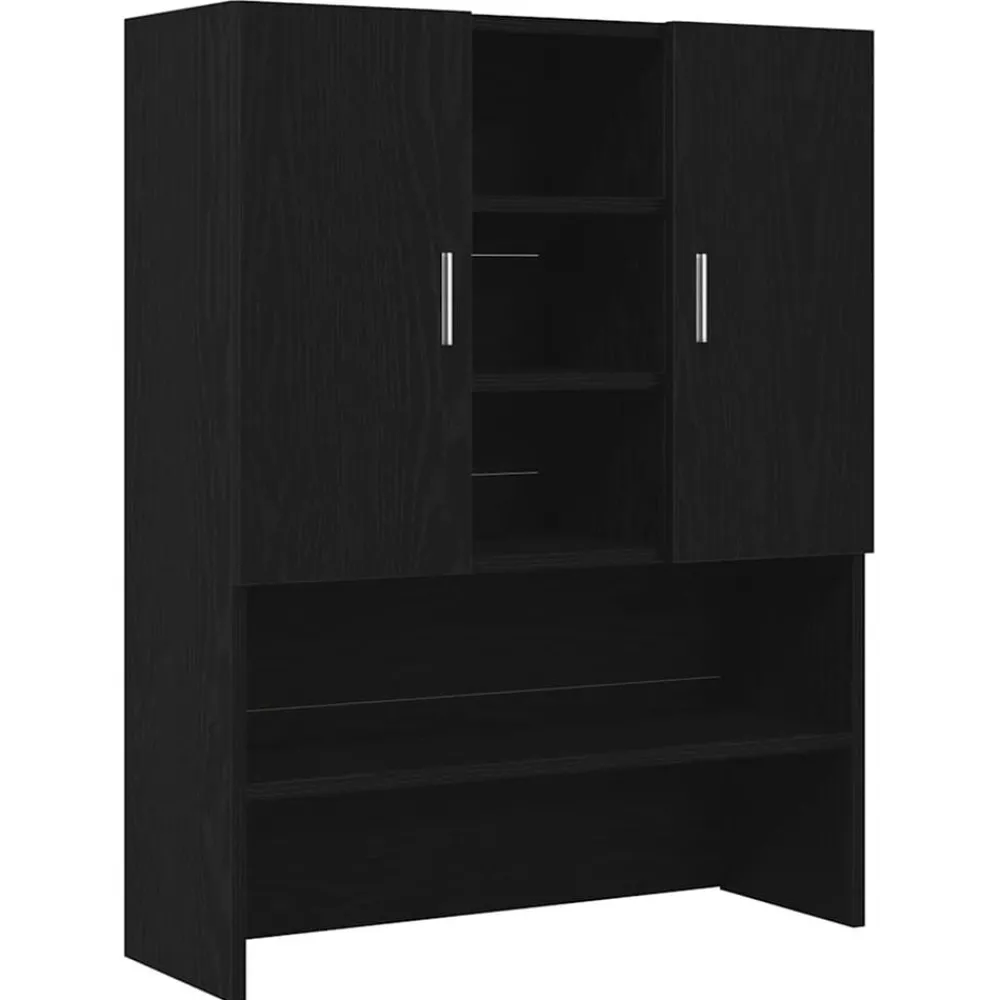 vidaXL Meuble pour machine à laver chêne noir 70,5x25,5x90 cm