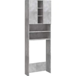 Accessoires Pour Appareils Électroménagers-vidaXL Meuble pour machine à laver 64x25,5x190 cm Gris béton