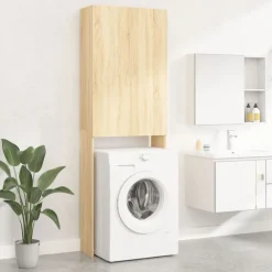 vidaXL Meuble pour machine à laver Chêne sonoma 64x25,5x190 cm