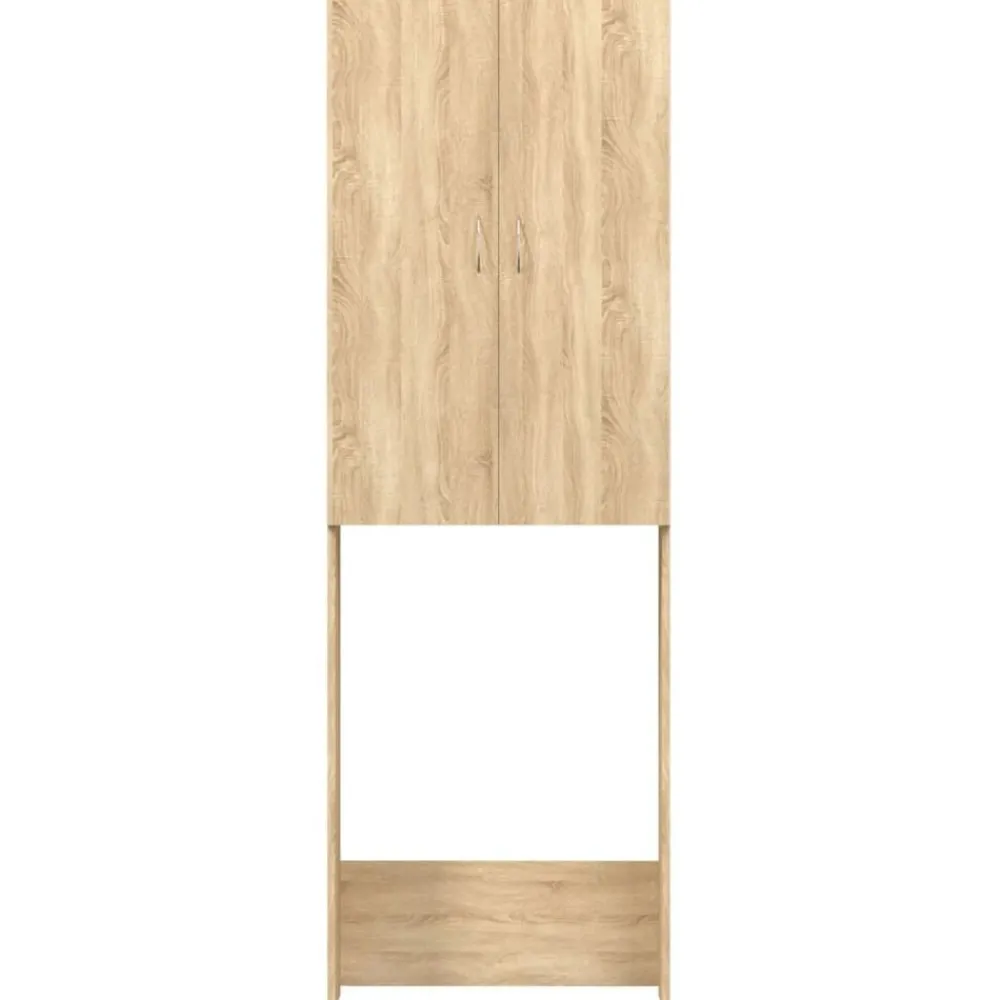 vidaXL Meuble pour machine à laver Chêne sonoma 64x25,5x190 cm