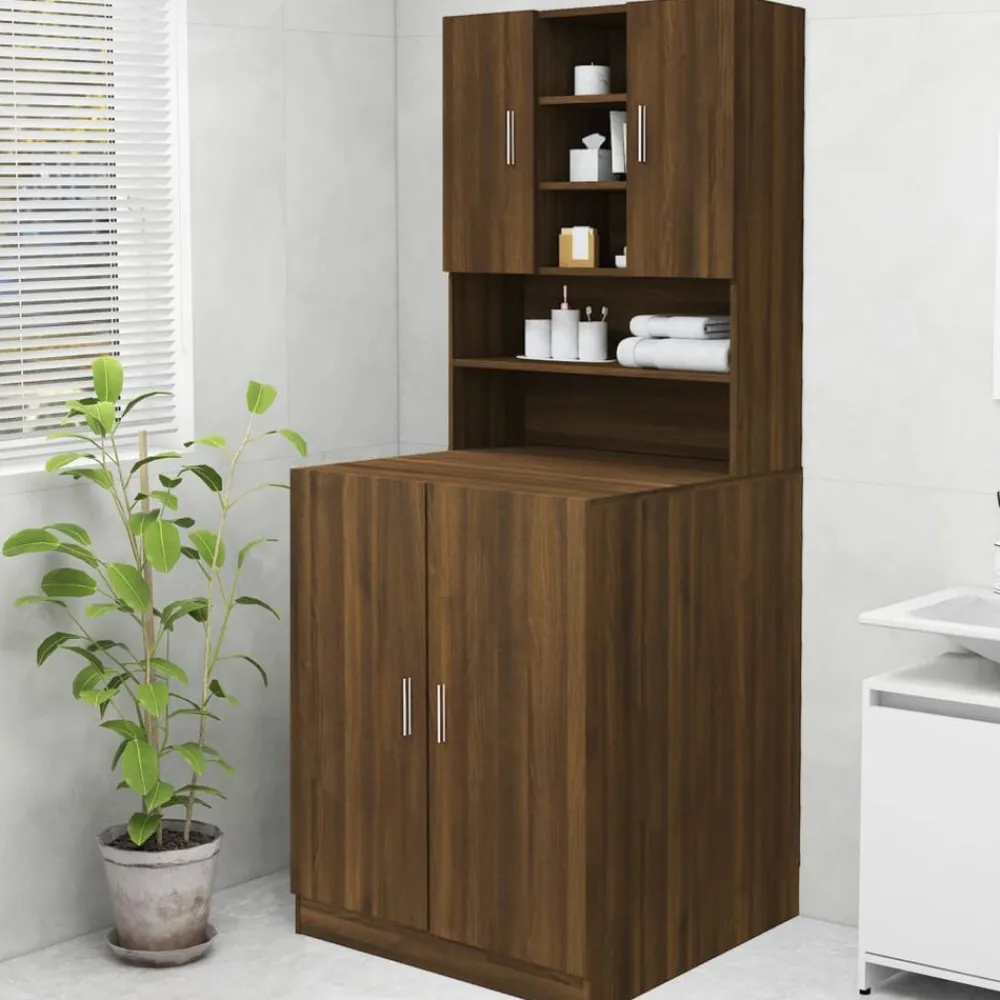 Accessoires Pour Appareils Électroménagers-vidaXL Meuble pour machine à laver Chêne marron 70,5x25,5x90 cm Chêne marron