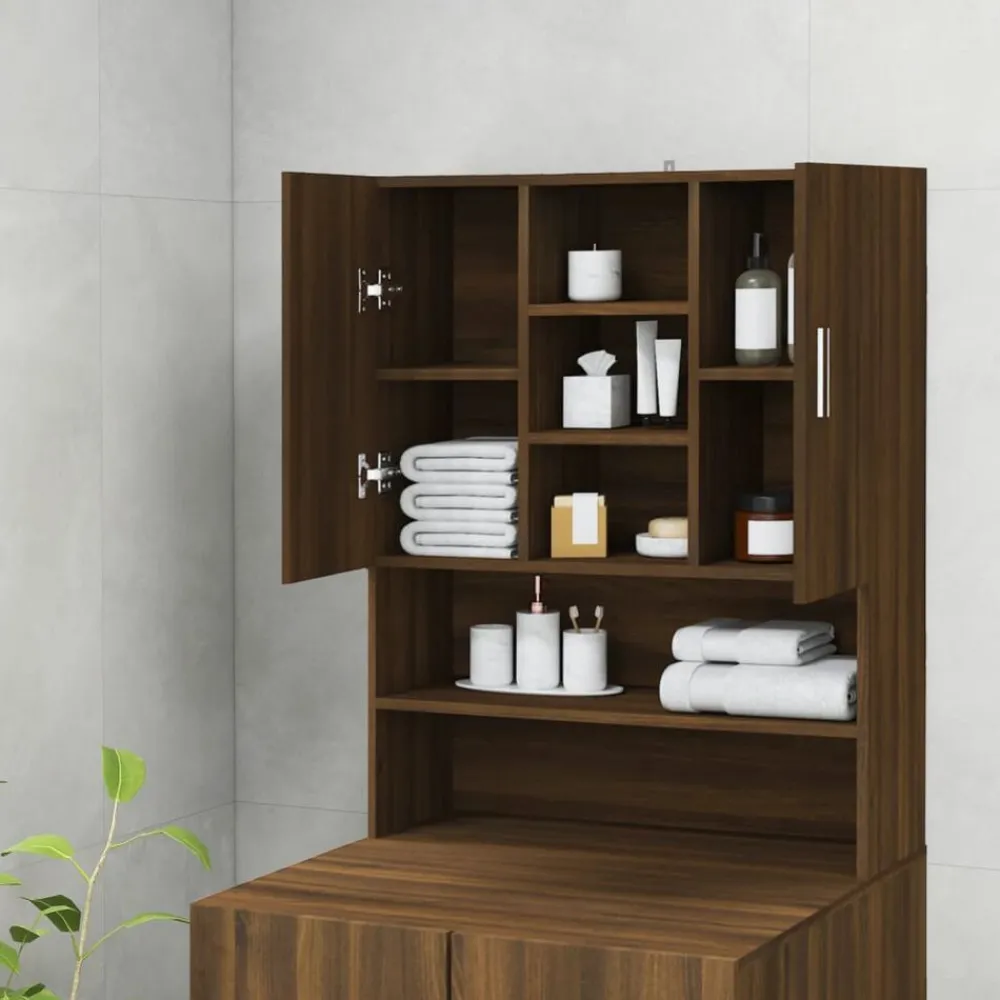 Accessoires Pour Appareils Électroménagers-vidaXL Meuble pour machine à laver Chêne marron 70,5x25,5x90 cm Chêne marron