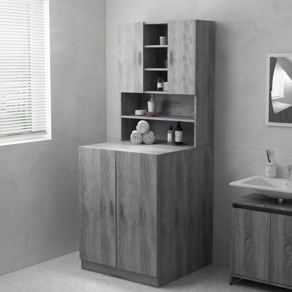 Accessoires Pour Appareils Électroménagers-vidaXL Meuble pour machine à laver 71x71,5x91,5 cm Sonoma gris