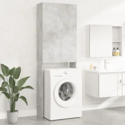 Accessoires Pour Appareils Électroménagers-vidaXL Meuble pour machine à laver 64x25,5x190 cm Gris béton
