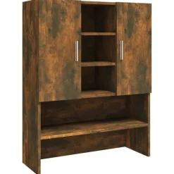 vidaXL Meuble pour machine à laver Chêne fumé 70,5x25,5x90 cm