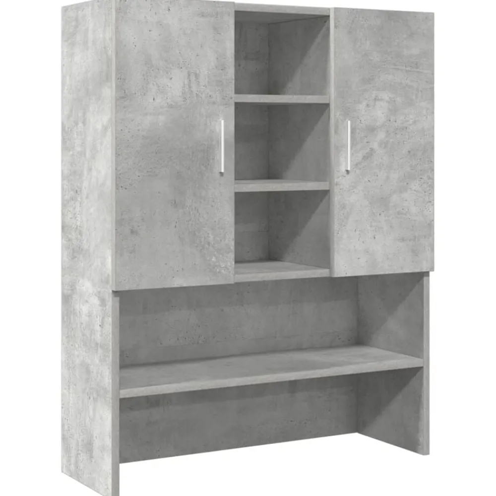 vidaXL Meuble pour machine à laver Gris béton 70,5x25,5x90 cm