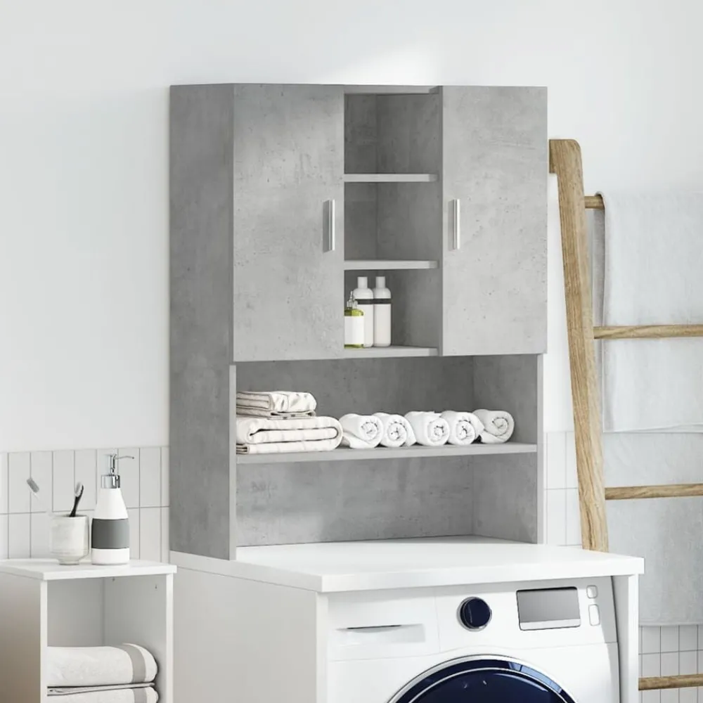 vidaXL Meuble pour machine à laver Gris béton 70,5x25,5x90 cm
