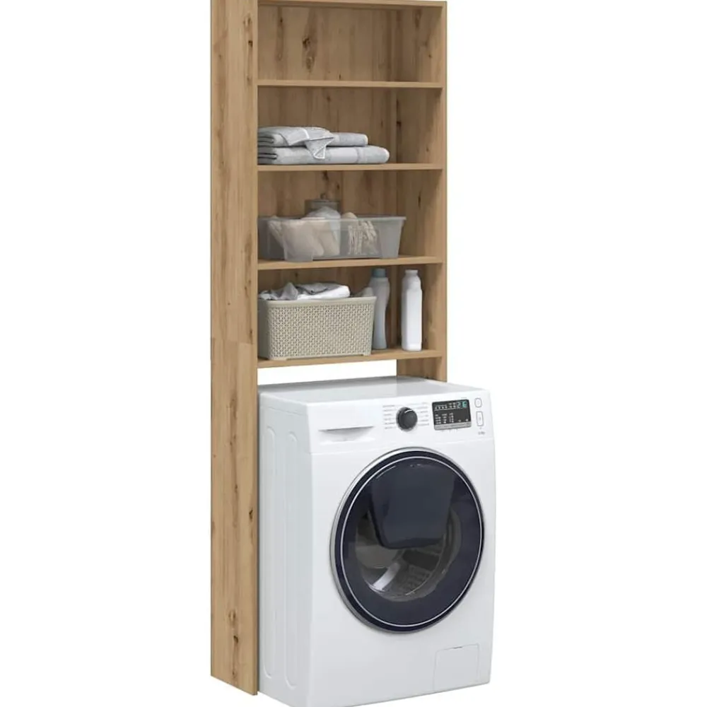vidaXL Meuble pour machine à laver chêne artisanal 64x24x190 cm