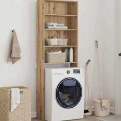 vidaXL Meuble pour machine à laver chêne artisanal 64x24x190 cm